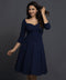 Ponte Waistless Dress with Sweetheart Neck